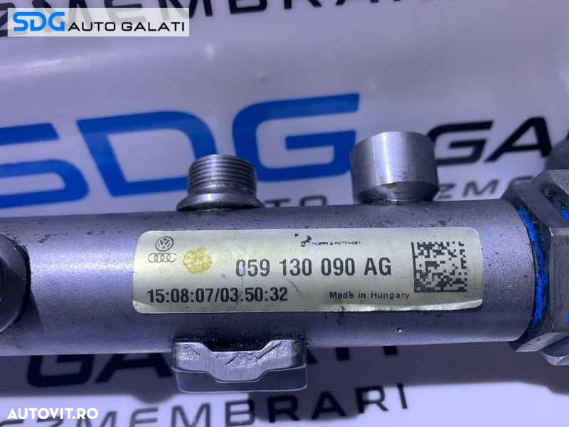 Rampa Presiune Injectoare cu Senzor Regulator VW Touareg 3.0 TDI V6 BKS BUN 2006 - 2010 Cod 059130090AG 057130764F 0281002854 - 2