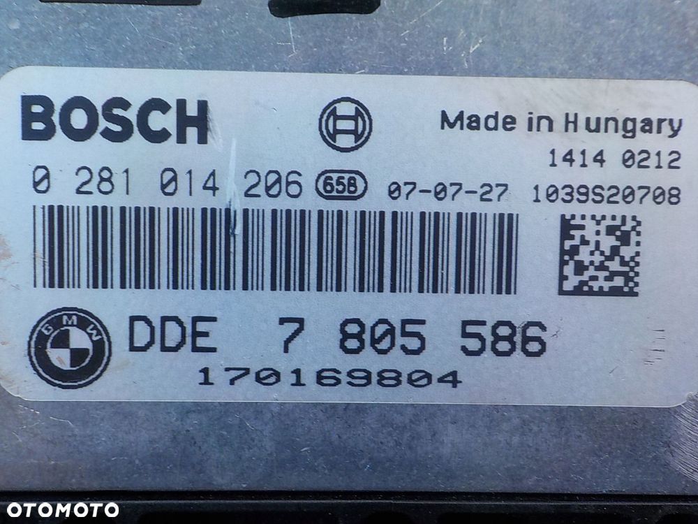BMW 3 E92 3.0 D AUT 07r COUPE 2D sterownik komputer silnika 0281014206 - 6