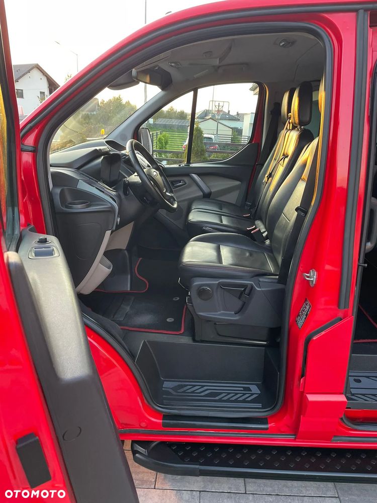 Ford TRANSIT CUSTOM LONG L2H1 Klima Navi Kamera Grzane Fotele 2xDrzwi Boczne Skóry Dubel Kabina 6os. Tempomat 2xPdc Rury - 13