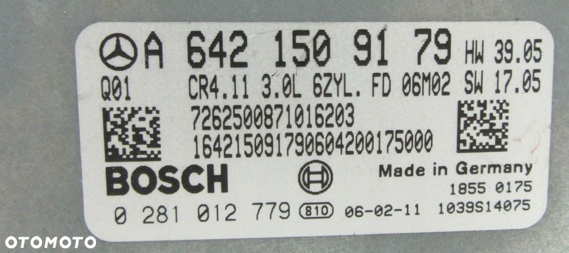 KOMPUTER MERCEDES W203 3.0 320 CDI V6 A6421509179 - 2