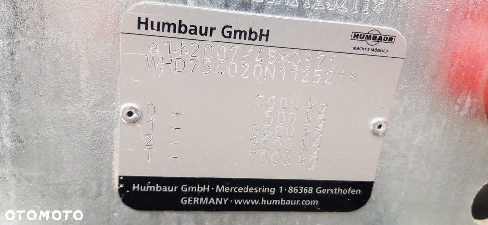 Humbaur HTK 75 40 20 | 3 stronny kipper - 19