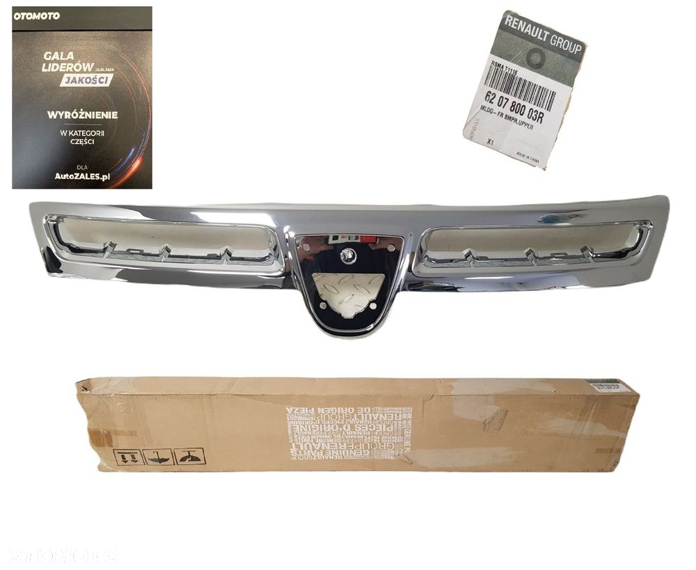 FABRYCZNIE NOWY ORYGINALNY GRILL ATRAPA CHŁODNICY CHROM DACIA DUSTER 1 10-14 620780003R - 1