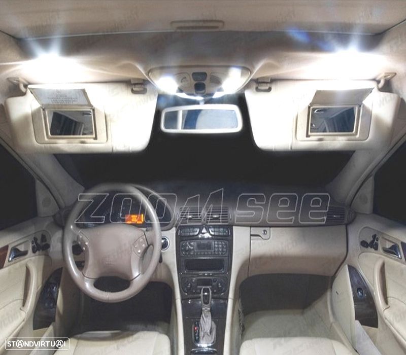 KIT COMPLETO DE 9 LAMPADAS LED INTERIOR PARA MERCEDES CLASE C W202 C220 C230 C280 C43 AMG 93-99 - 6