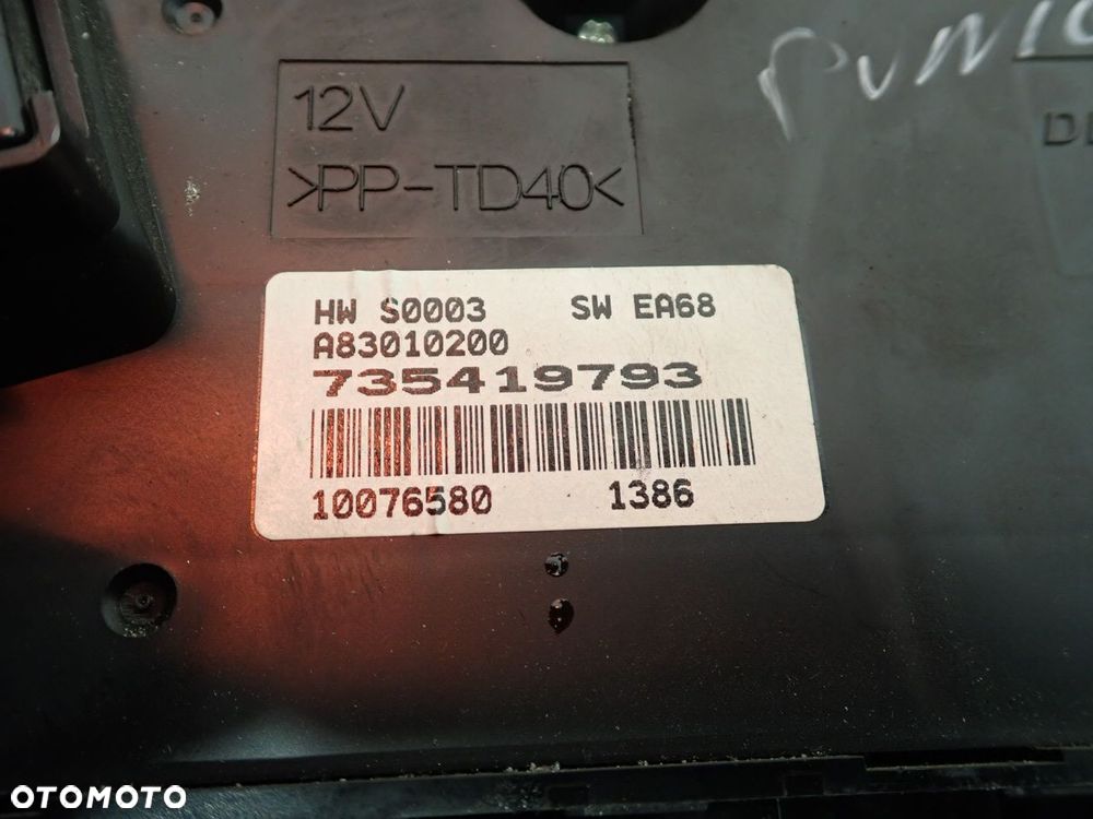 PANEL STEROWANIA NAWIEWU KLIMATYZACJI FIAT GRANDE PUNTO - 6