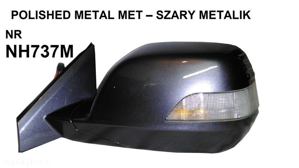 LUSTERKO DOWOLNY KOLOR HONDA CRV CR-V III, IV 06-12, 12-18,  CR-Z, JAZZ 02-08, 08-15 LEWE, PRAWE 7, 9 PIN ASFERYCZNY - 9