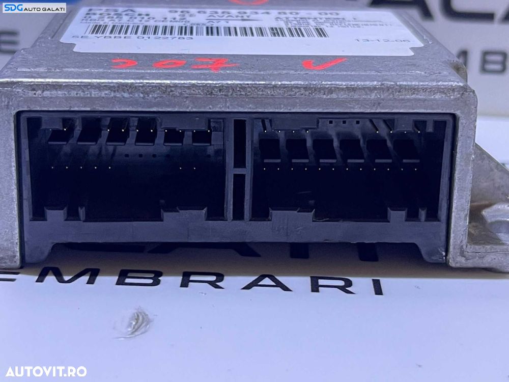 Unitate Modul Calculator Airbag Peugeot 207 2006 - 2014 Cod 9663593480 0285010112 [L8918] - 2