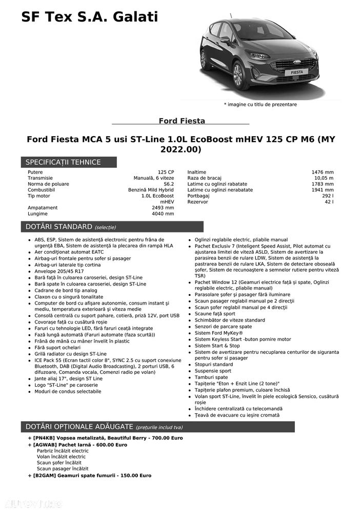 Ford Fiesta 1.0 EcoBoost mHEV ST Line - 12