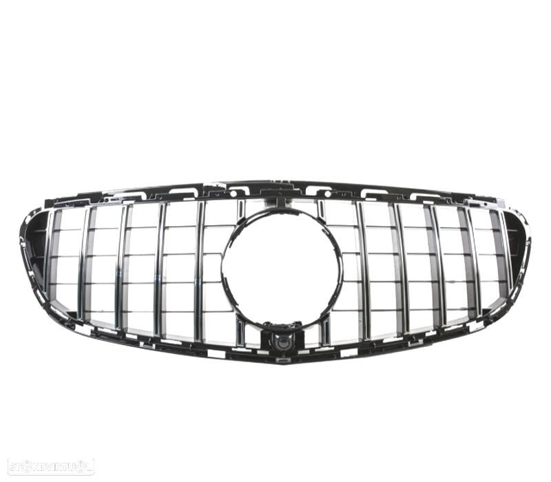 GRELHA MERCEDES CLASE E W212 13-16 LOOK PANAMERICANA GT PRETO BRILHANTE CROMADO - 3