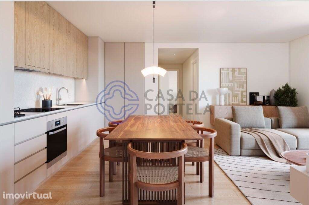 T2, Varanda, Cozinha Open Space equipada compartilhada com a sala e ar - Grande imagem: 2/10