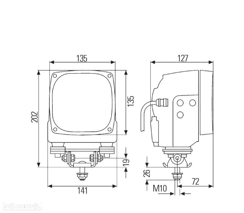 FARÓL DE TRABALHO ORIGINAL HELLA XENON - 2