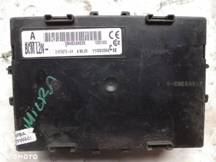 SKRZYNKA MODUŁ BCM NISSAN MICRA K12 284B2-AX620 - 1