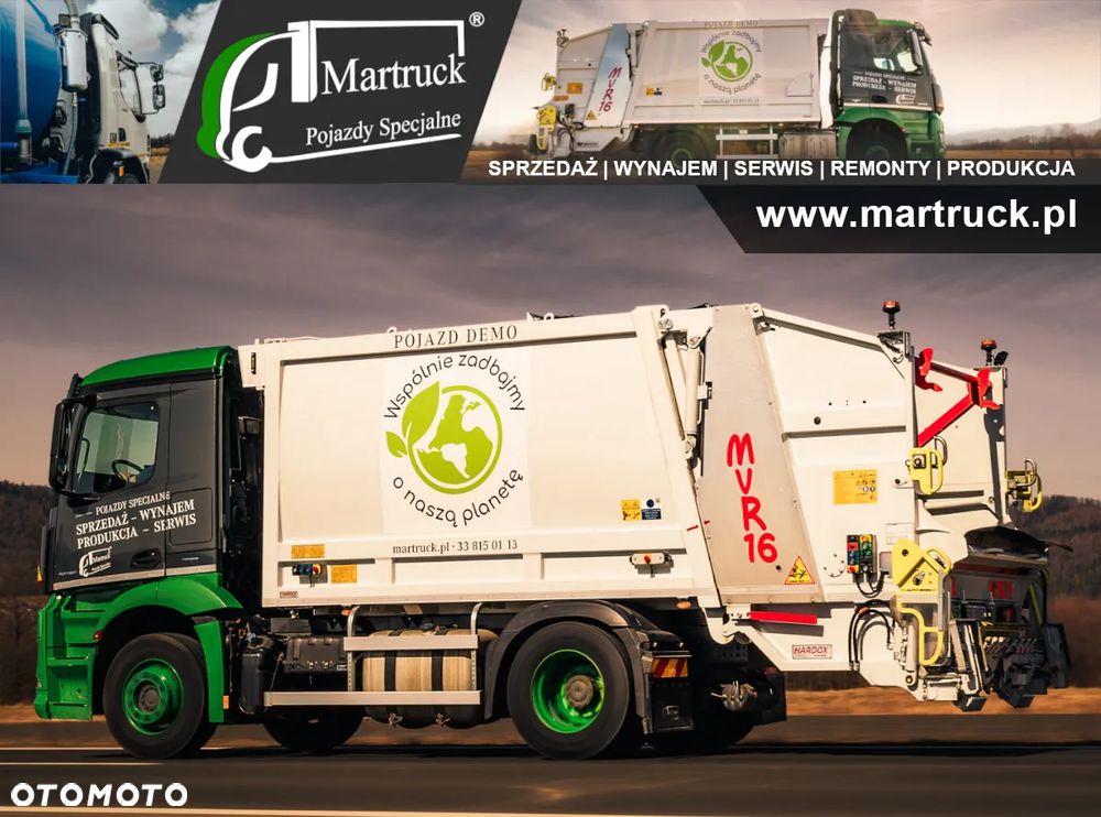 Mercedes-Benz Antos 4x2  śmieciarka DEMO 1 komorowa 16 m3, NOWA ZABUDOWA 2022,  serwis, gwarancja, sprzedaż/wynajem - 2