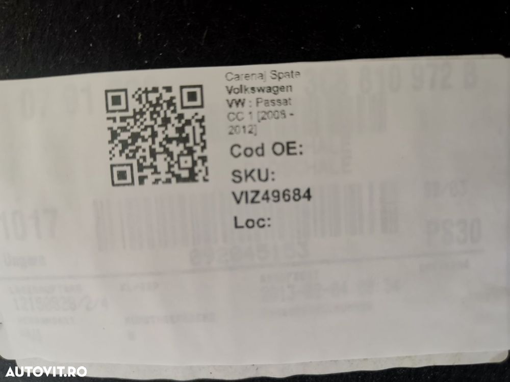Carenaj Spate Volkswagen VW  Passat CC 1 2008 2009 2010 2011 2012 Orig - 8