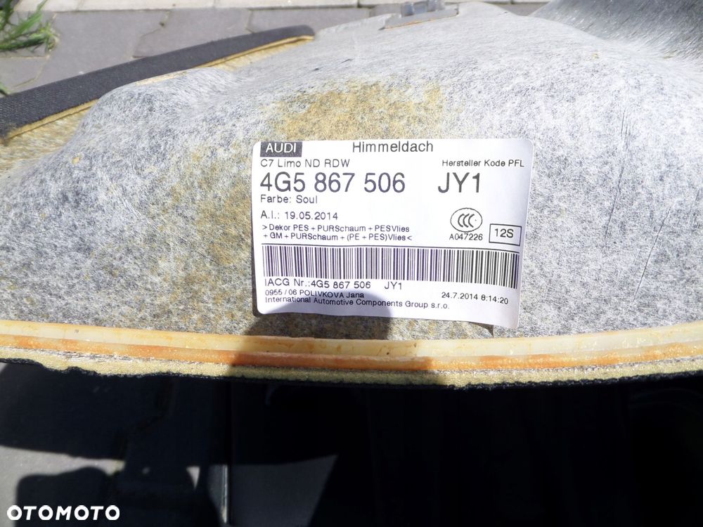 audi a6 c7 podsufitka s-line 4g5867506a sedan jy1 - 6