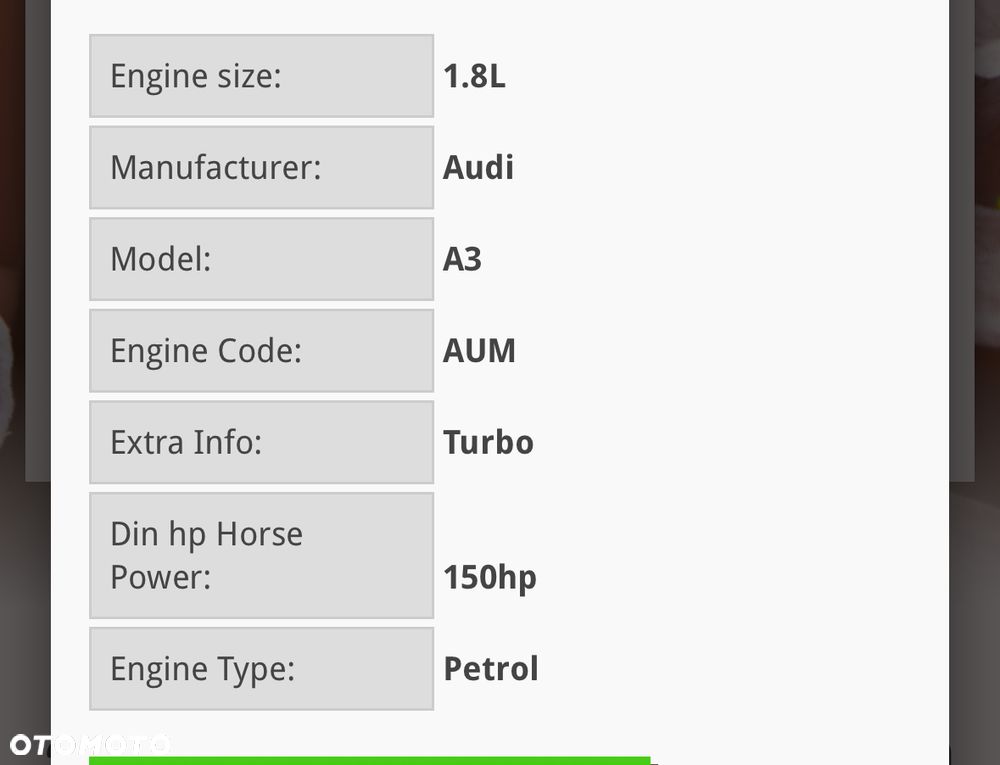 Silnik KOMPLETNY AUM VW AUDI A3 TT GOLF 1.8t 1.8  film video 150 koni Audi A3 - 10