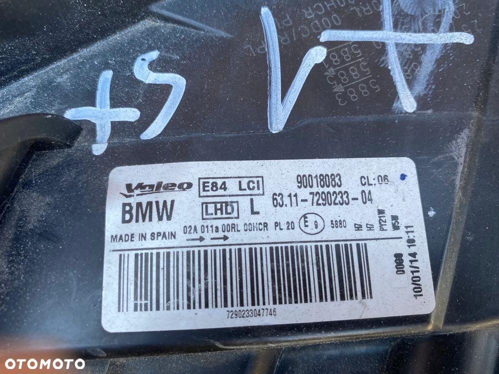 lampa BMW X1 E84 lift H7 lewa eu cała - 4