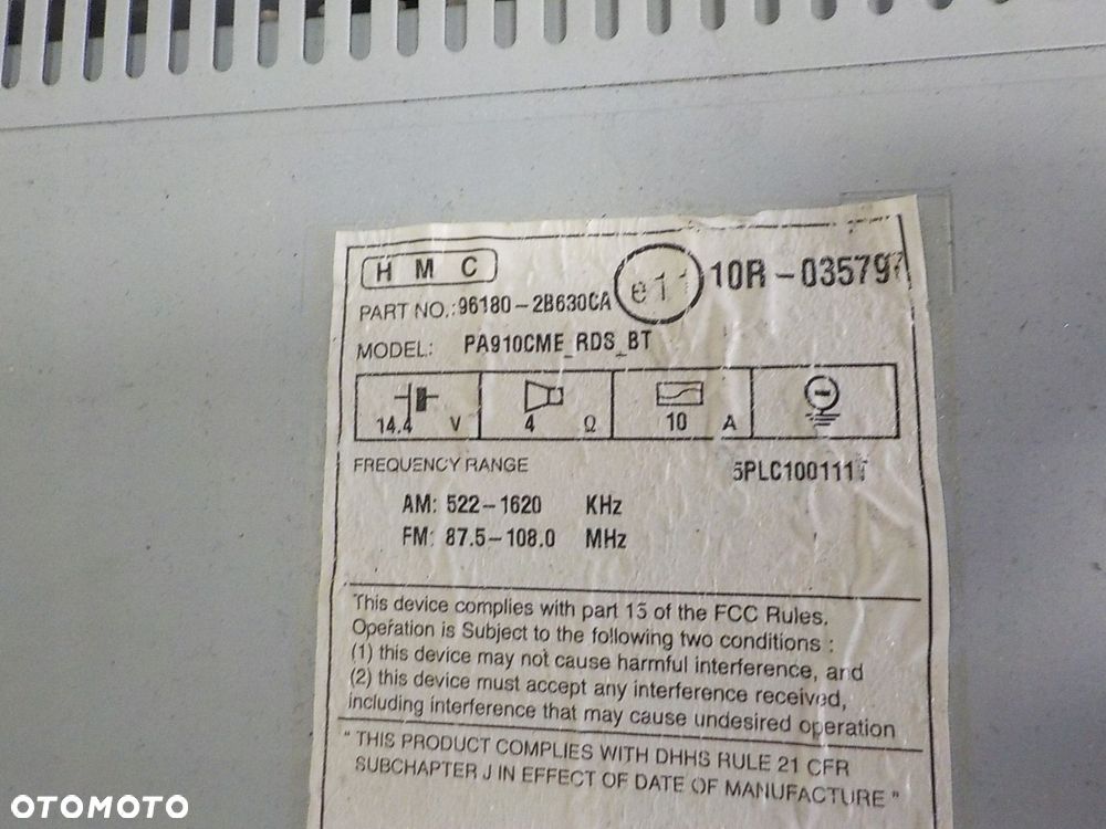 HYUNDAI SANTA FE II RADIO FABRYCZNE 96180-2B630CA - 2