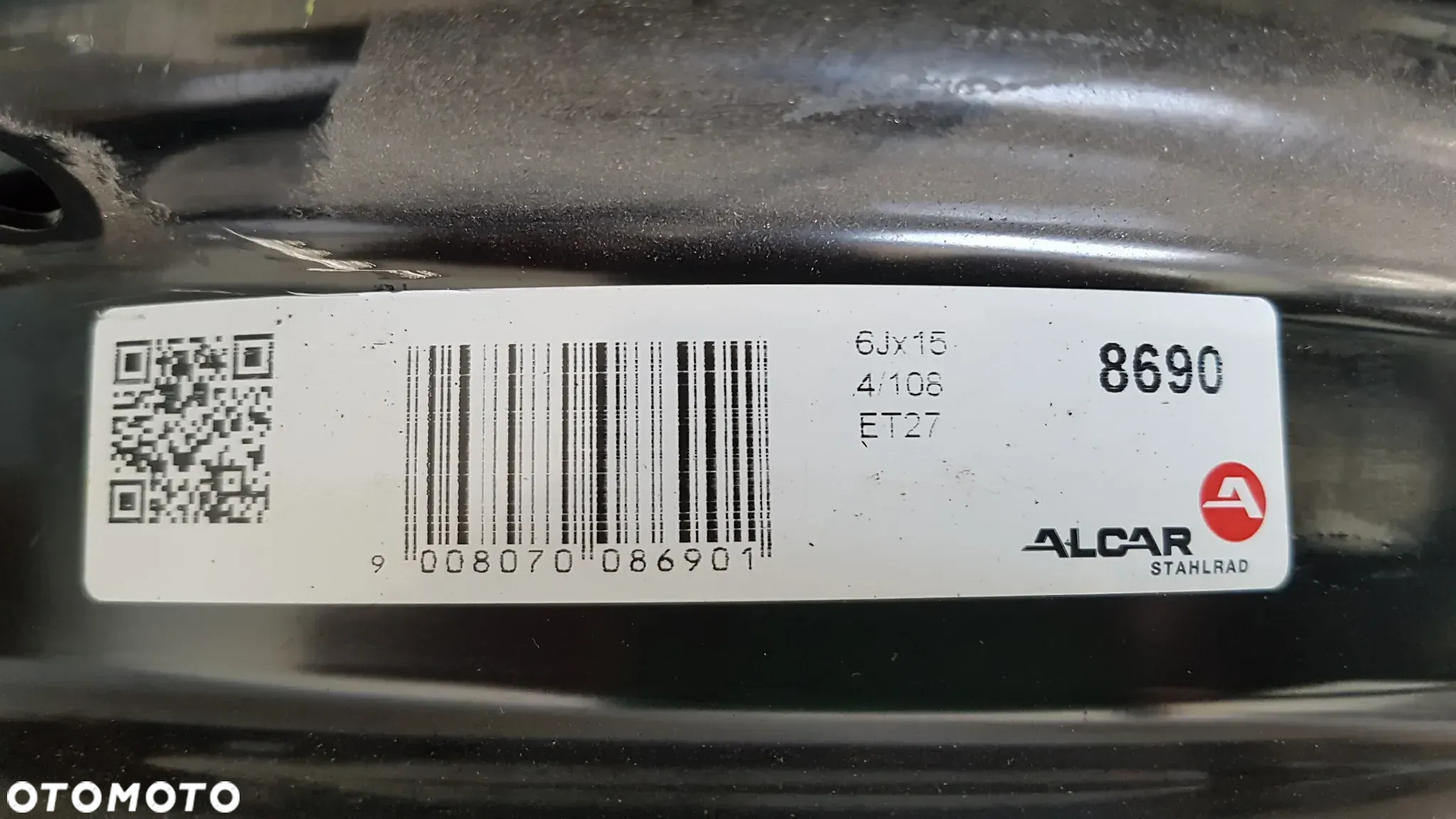 FELGI STALOWE CITROEN C4 BRLINGO PEUGEOT PARTNE R 208 207 2008 6JX15 ET27 4X108 - 4