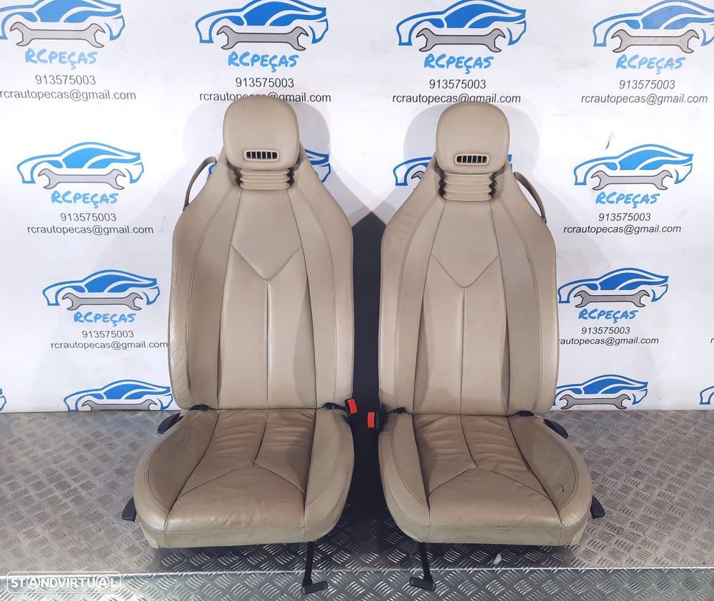 BANCOS PELE BEGE MERCEDES BENZ CLASS SLK R171 AMG - 3