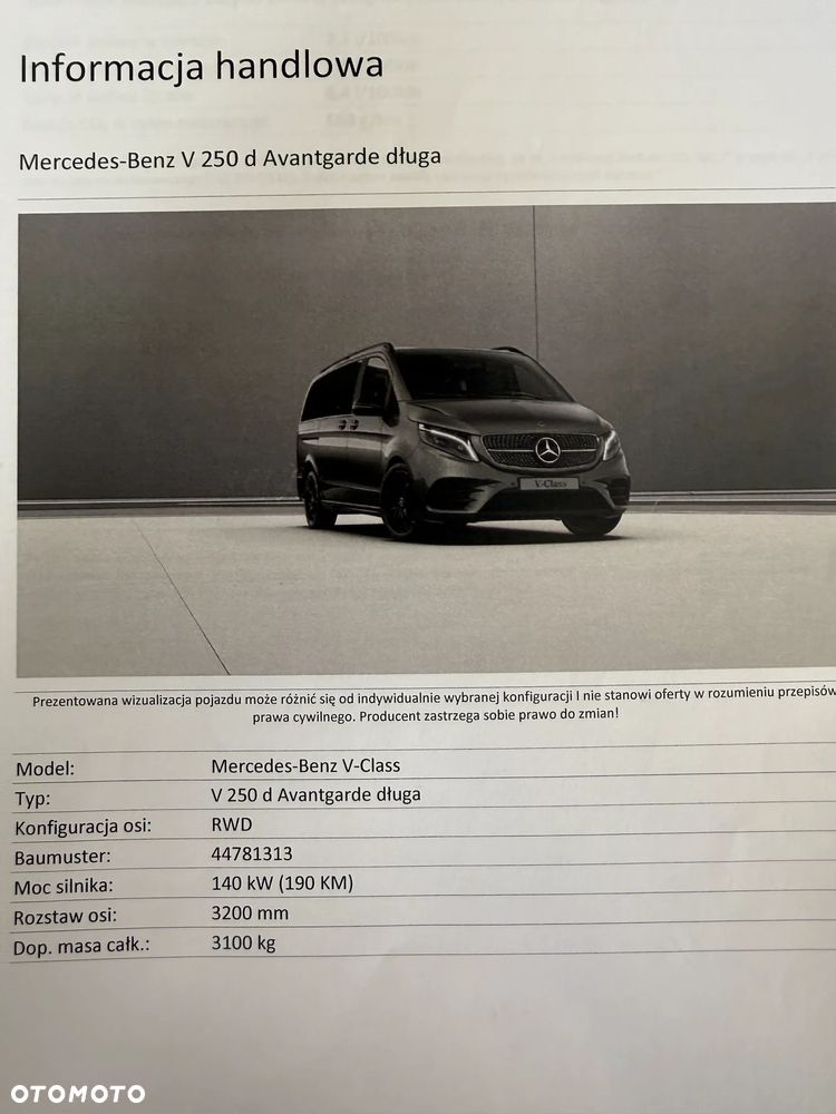 Mercedes-Benz Klasa V 250 d 9G-Tronic (d³ugi) - 7