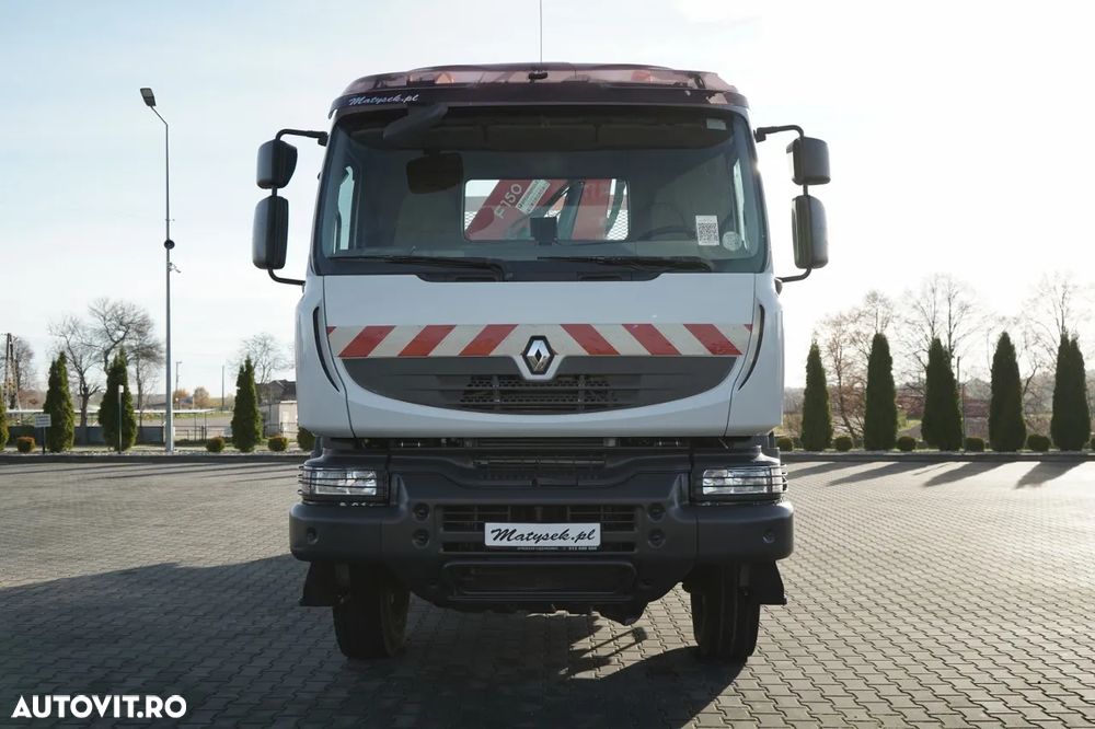 Renault KERAX 410 / 6x4 / BASCULĂ + HDS FASSI F150 / platformă hidroizolatoare / BORDMATIC / anvelope 100% / graifer - 13