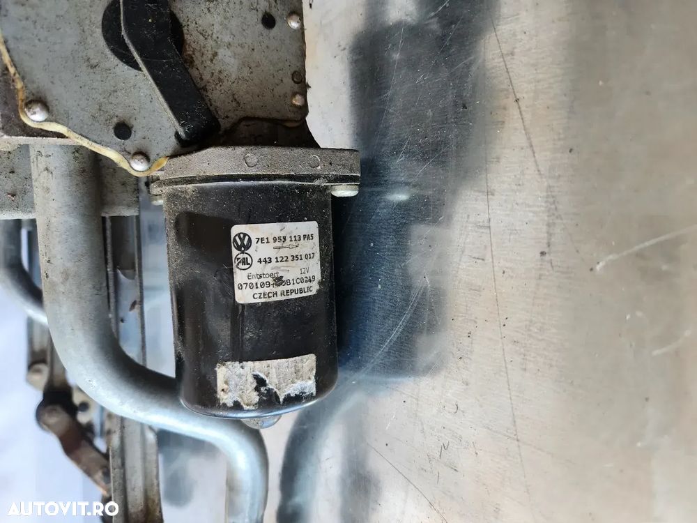 Ansamblu Motoras Stergatoare Stergator Vw Transporter T5 Volan Stanga Europa - Dezmembrari Arad - 6