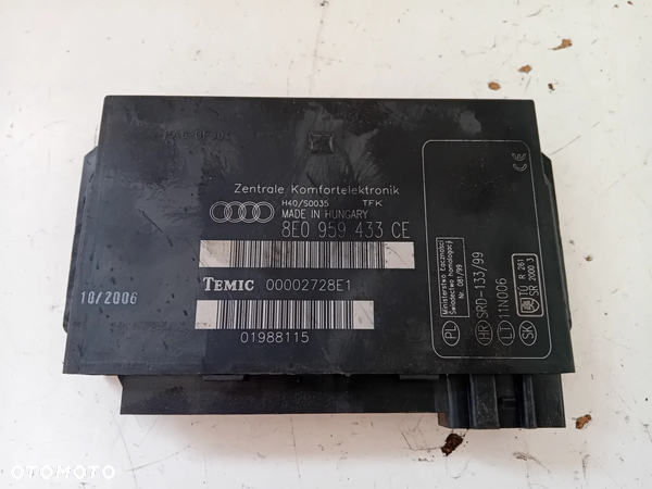 MODUŁ KOMFORTU AUDI A4 B6 8E0959433CE
