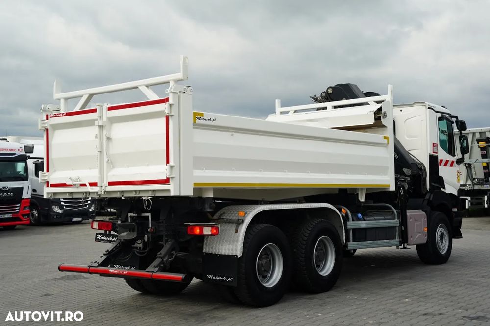 Renault K 380 / 6x4 / BASCUNĂ CU 2 LATE / BASCUNĂ HIDRAULICĂ + HIAB 211 EP-4 HDS / TELECOMANDĂ / CUPĂ / EURO 6 - 14