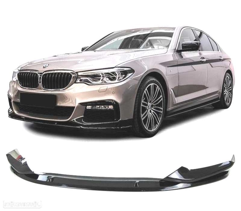 SPOILER DIANTEIRO BMW G30 G31 21- LOOK M PERFORMANCE PRETO BRILHANTE - 1