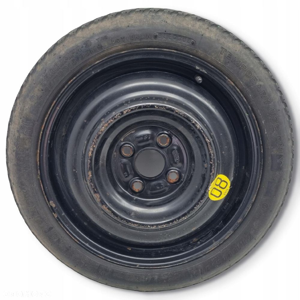 KOŁO DOJAZDOWE Toyota Yaris II dojazdówka 125/70 D15 R15 4x100 2150669 - 12