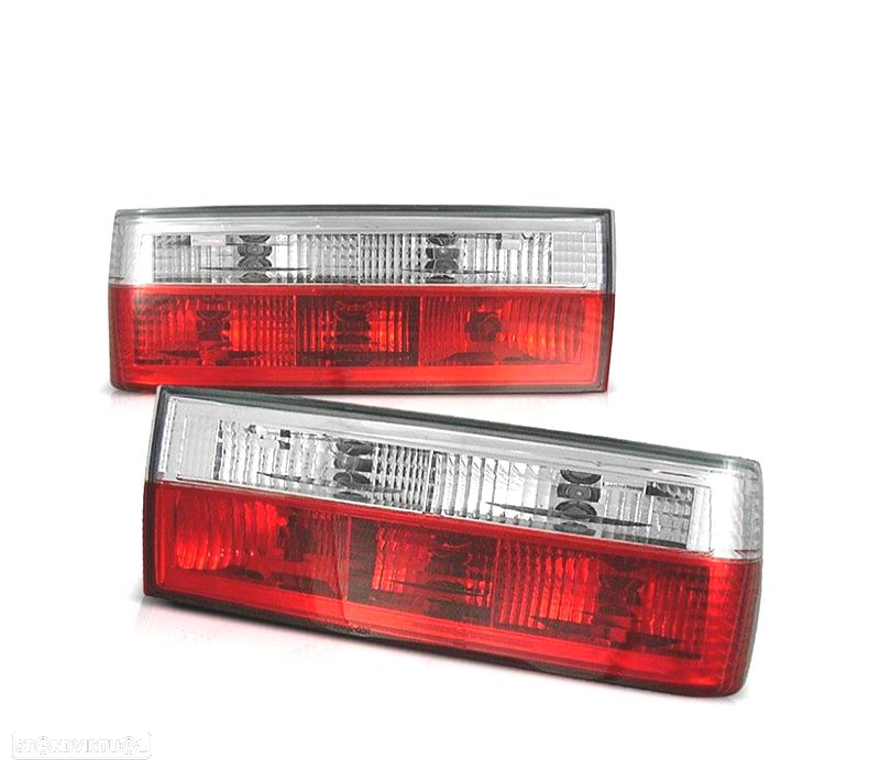 FAROLINS TRASEIROS BMW E30 87-90 CABRIO TOURING 90-93 VERMELHO BRANCO - 5