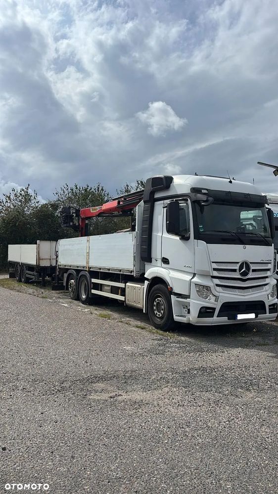 Mercedes-Benz ACTROS 2545 / 6x2 / HDS Palfinger PK 20.501 sterowany radiowo / Przyczepa w zestawie / Euro6/ Przebieg 340 000km - 1