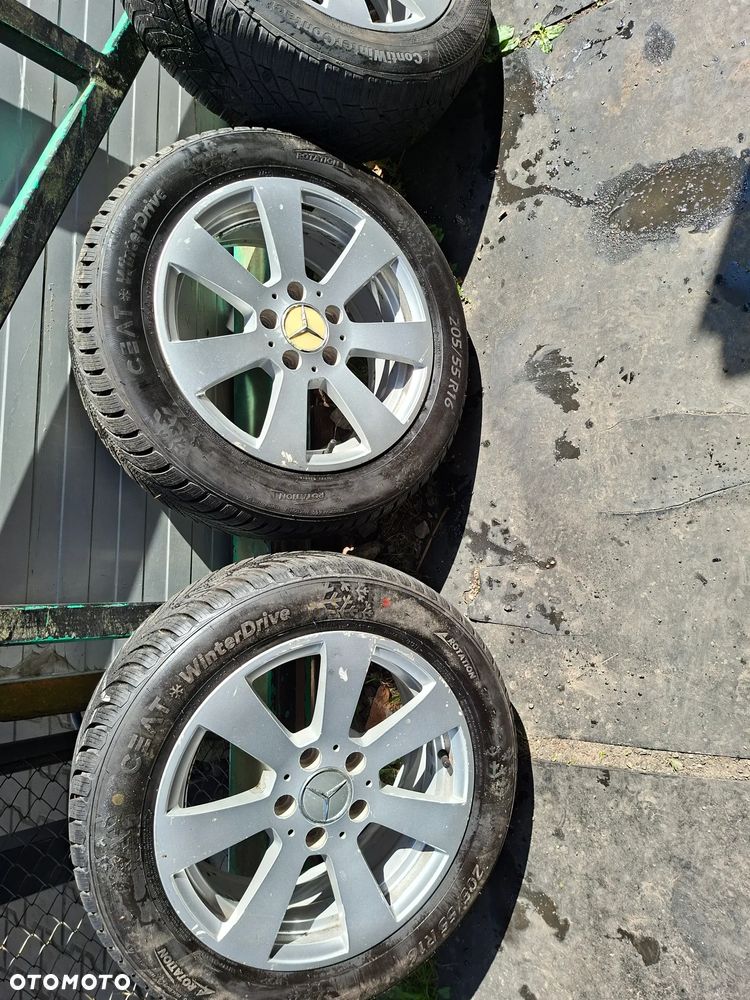 Koła kpl alufelgi 7Jx16 H2 ET43  +opony zimowe 205/55R16 Mercedes - 8