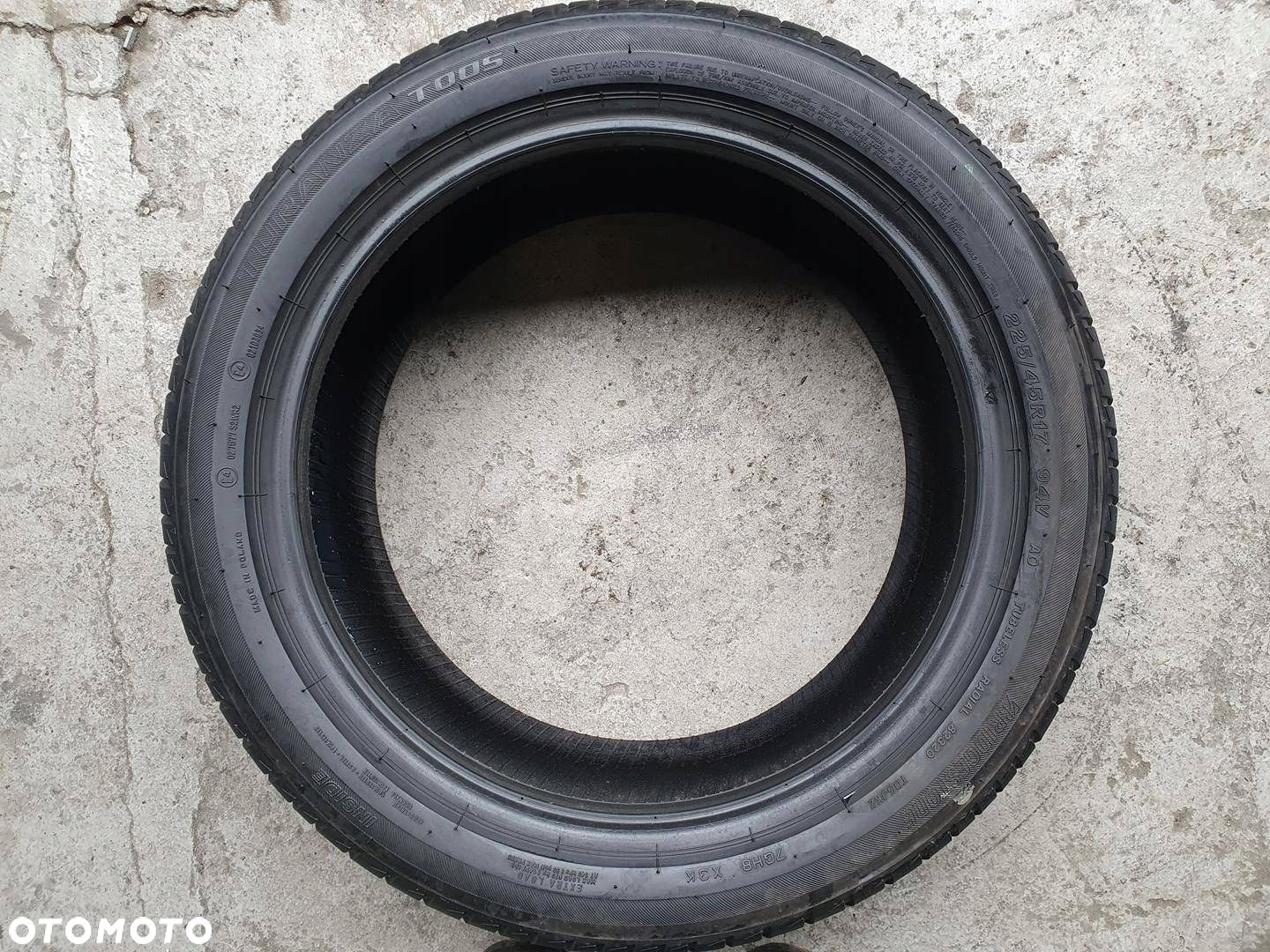225/45R17 Bridgestone Turanza T005 para lato 6,5mm - 4