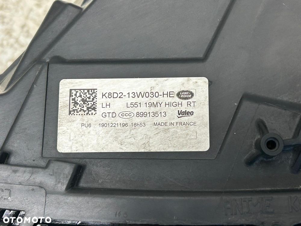 RANGE ROVER EVOQUE II L551 LAMPA REFLEKTOR PRZÓD PRZEDNIA LEWA HIGH LED PRZETWORNICA KOMPLETNA ORYGINAŁ - 14