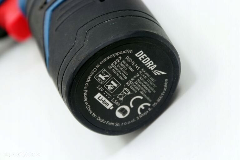 Akumulator Li-Ion Dedra 12 V 1,5 Ah - 3