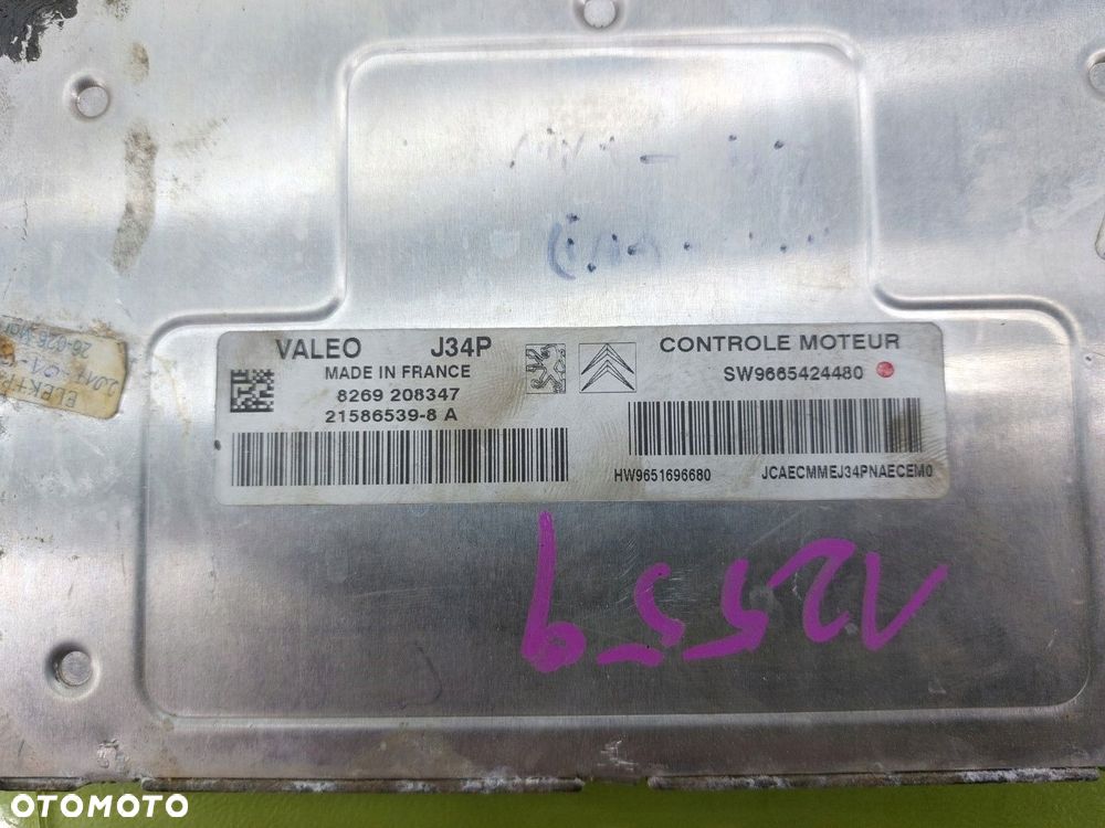 Komputer sterownik silnika Peugeot 207 2006-2012 1,4 8V BENYZNA 9665424480 - 4