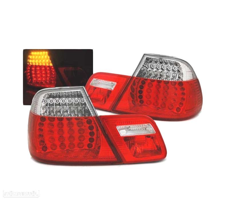 FAROLINS BMW SÉRIE 3 E46 COUPÉ 99-03 LED PISCA DINÂMICO VERMELHO CLARO LOOK M3 - 1