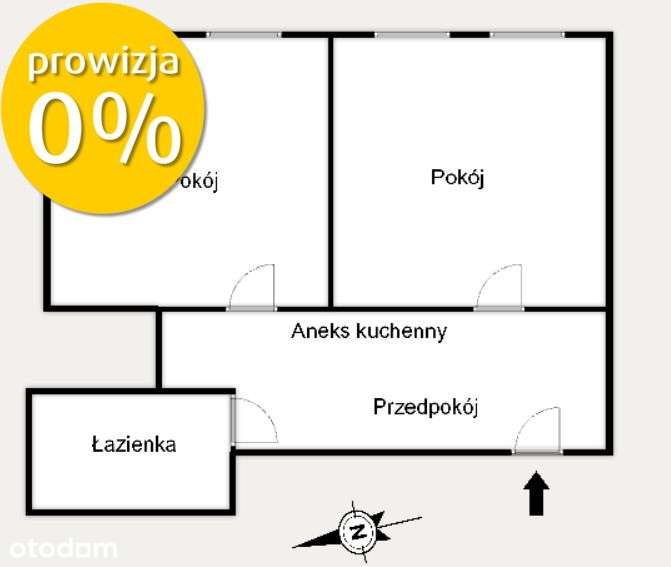 2 pokoje z możliwością wydzielenia 3 bądź 4
