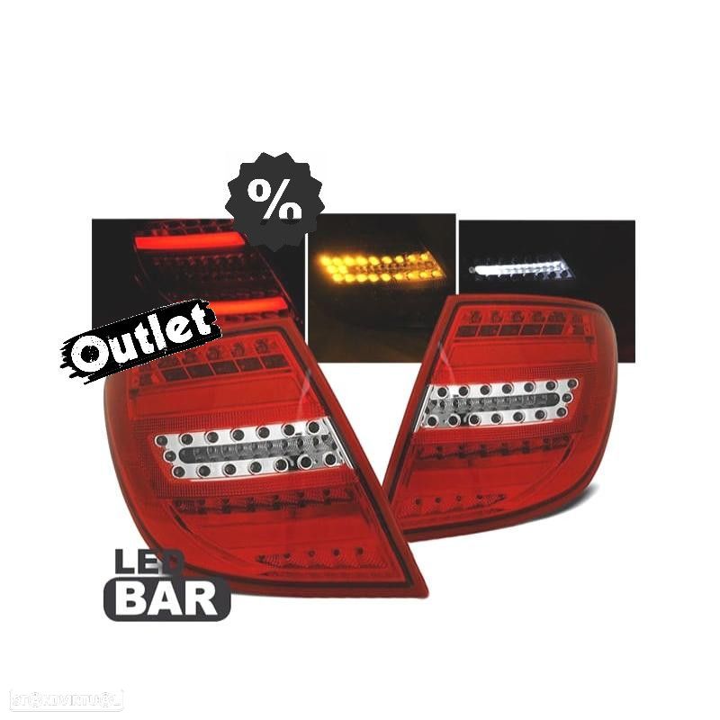 R148664C1 FAROLINS TRASEIROS MERCEDES CLASE C W204 KOMBI 07-11 LIGHT BAR VERMELH - 1