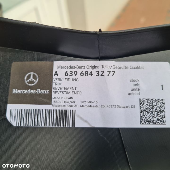 NADKOLE PRZOD PRZEDNIE LEWE MERCEDES VITO W639 LIFT 6396843277 ORYGINALNE NOWE - 5