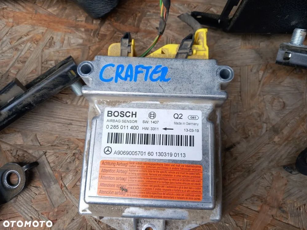 poduszka kierowcy pasażera airbag pas lewy prawy sensor komplet vw crafter 2006-2017 - 2