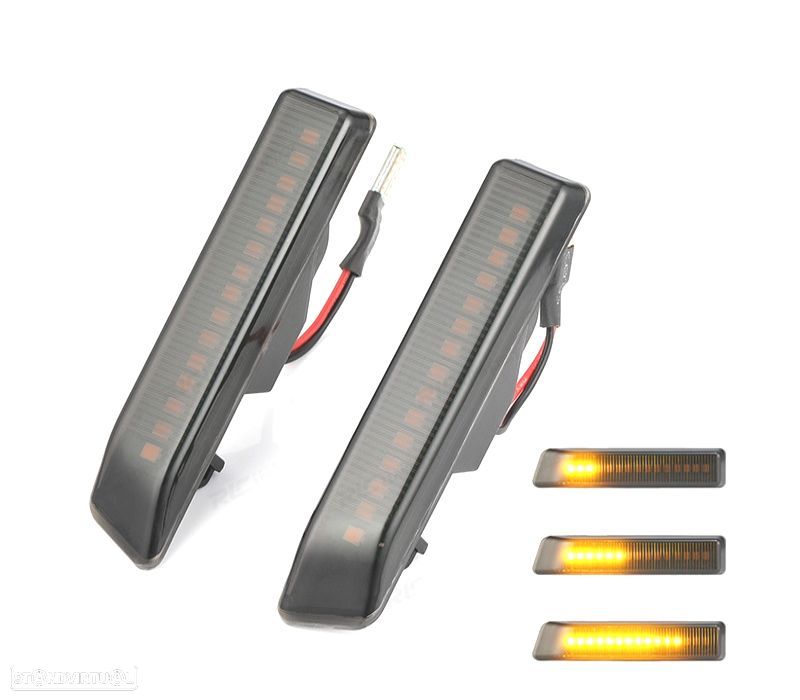 PISCAS LATERAIS BMW E36 96-99 X5 E53 99-06 DINÂMICOS LED FUMADOS - 1
