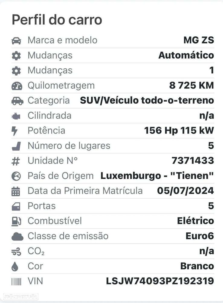 MG ZS EV 72.6 kWh Luxury OBC 11 kW - 25