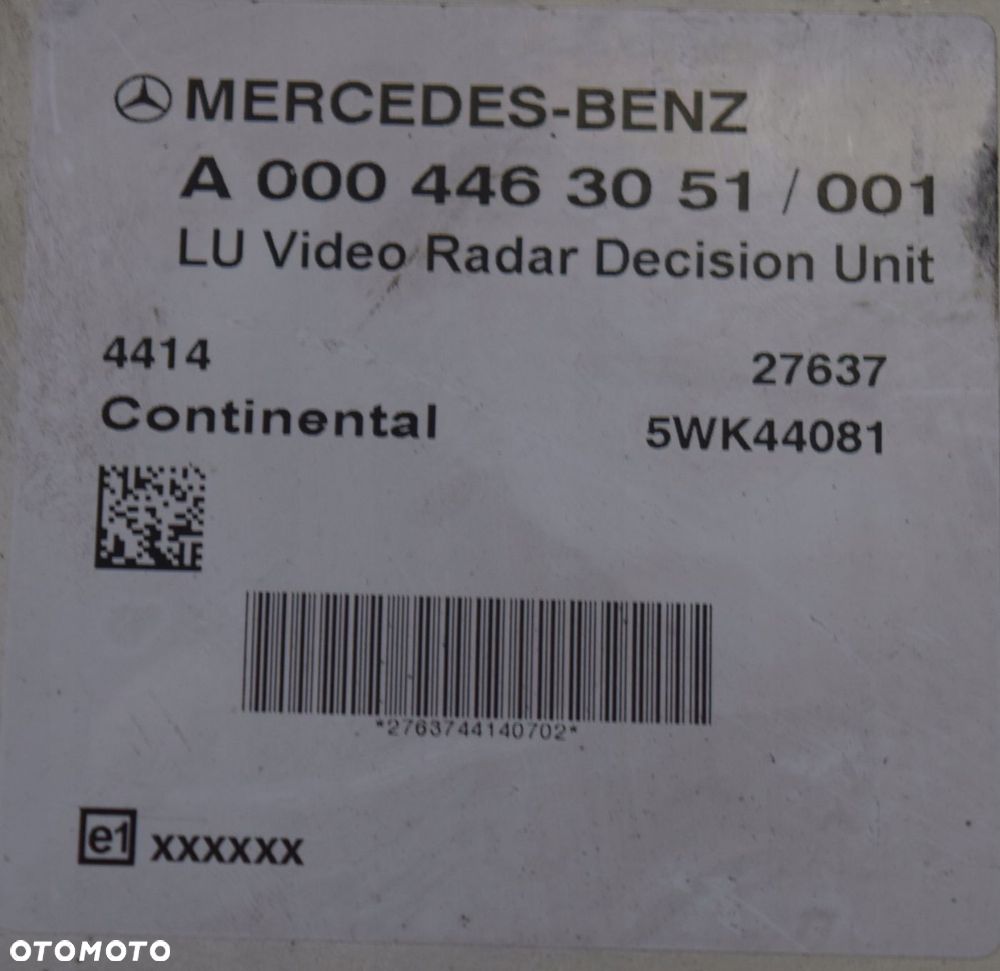 STEROWNIK KOMPUTER RADARU MERCEDES ACTROS MP4 - 2