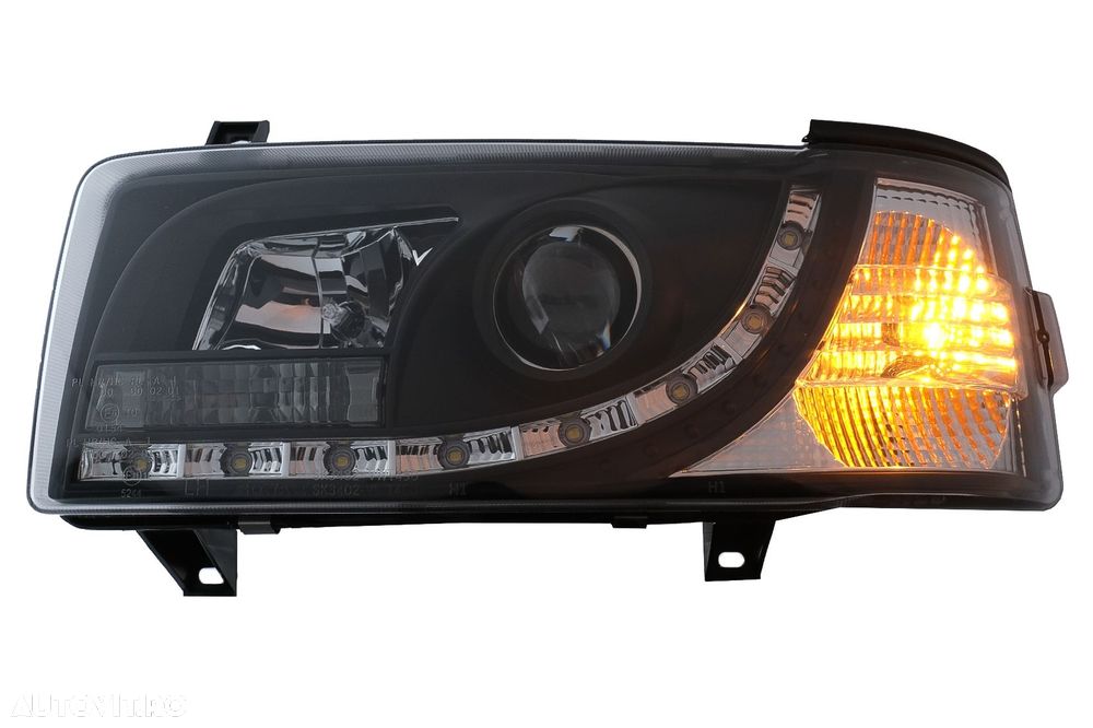 Faruri LED DRL compatibil cu VW Transporter T4 (1990-2003) Negru - 4