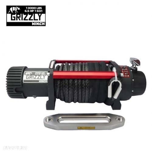 Troliu GRIZZLY WINCH 13000LBS (5897KG) cablu sintetic - 6