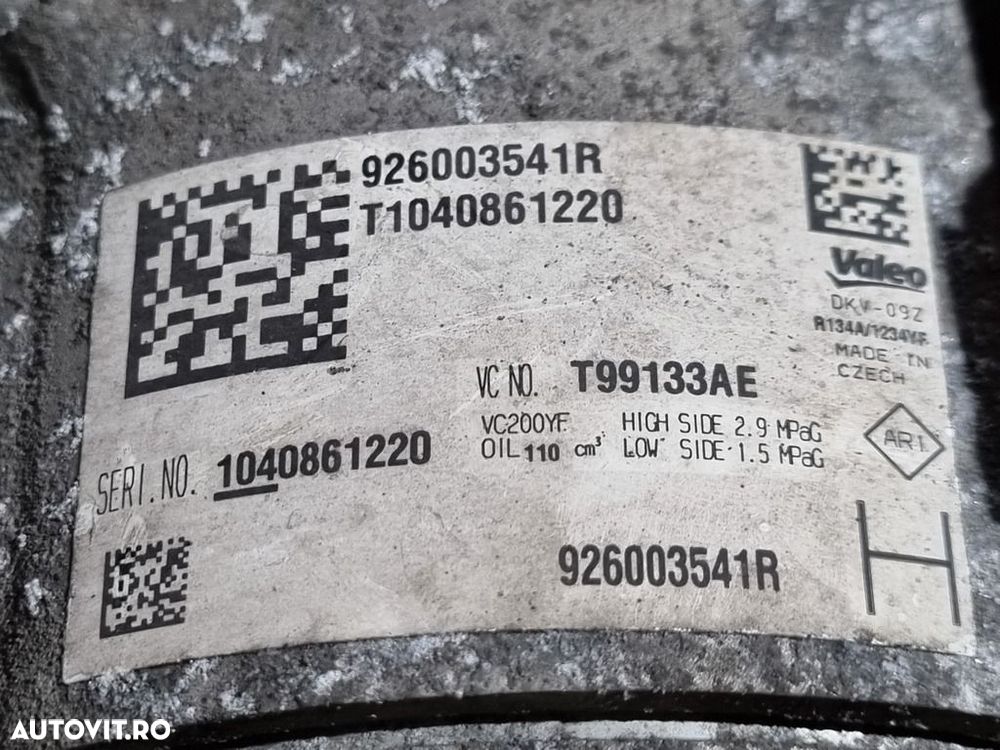 Compresor clima Dacia Duster II 1.0 Benzina 2018 - 2021 H4D 480 (1318) 1040861220 - 4