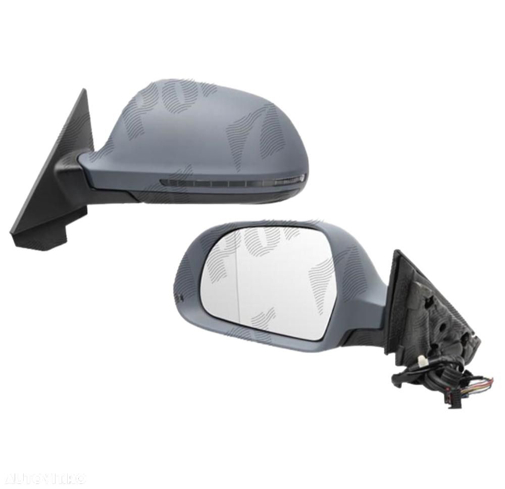 Oglinda exterioara Audi A3 (8P) 04.2008-10.2012 Model cu 5Usi, stanga/dreapta View Max Crom Asferica Carcasa pregatita, electrica cu semnalizare, 8pini - 1