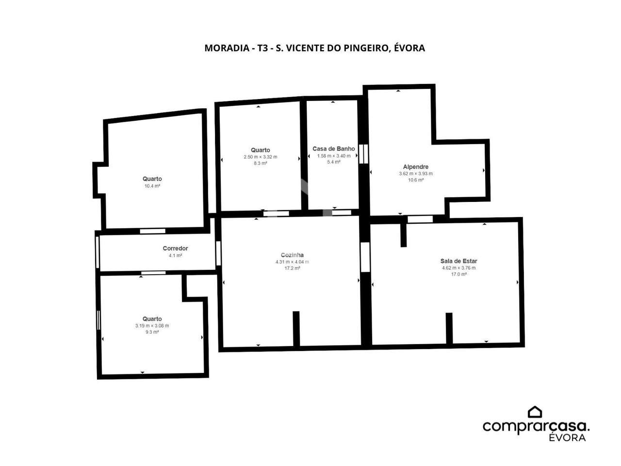 Moradia Térrea T3 c/ Quintal, Anexo e Alpendre | Vendinha, Évora - Grande imagem: 4/32
